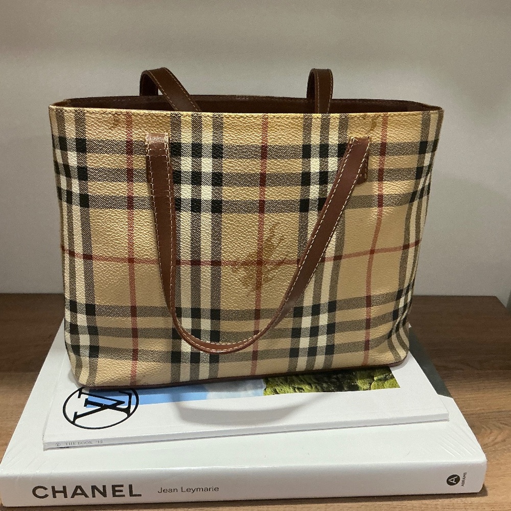 SOLD -Authentic Burberry leather bag